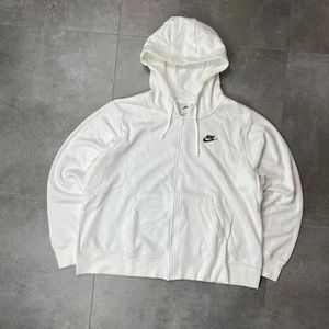 White Nike Zip Up Hoodie